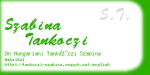 szabina tankoczi business card